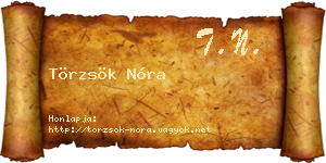 Törzsök Nóra névjegykártya